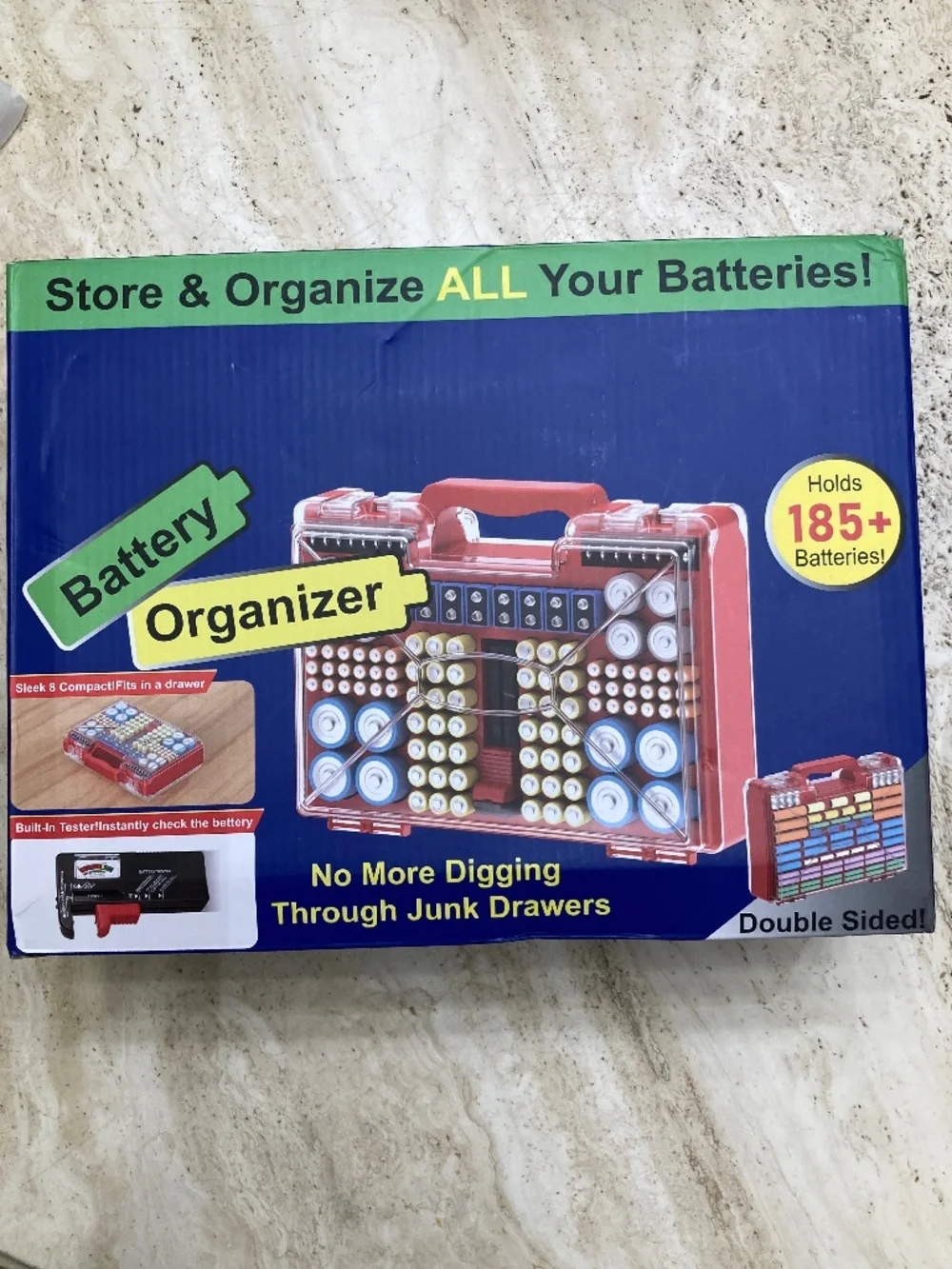 Red Battery Storage Case - Holds 185+